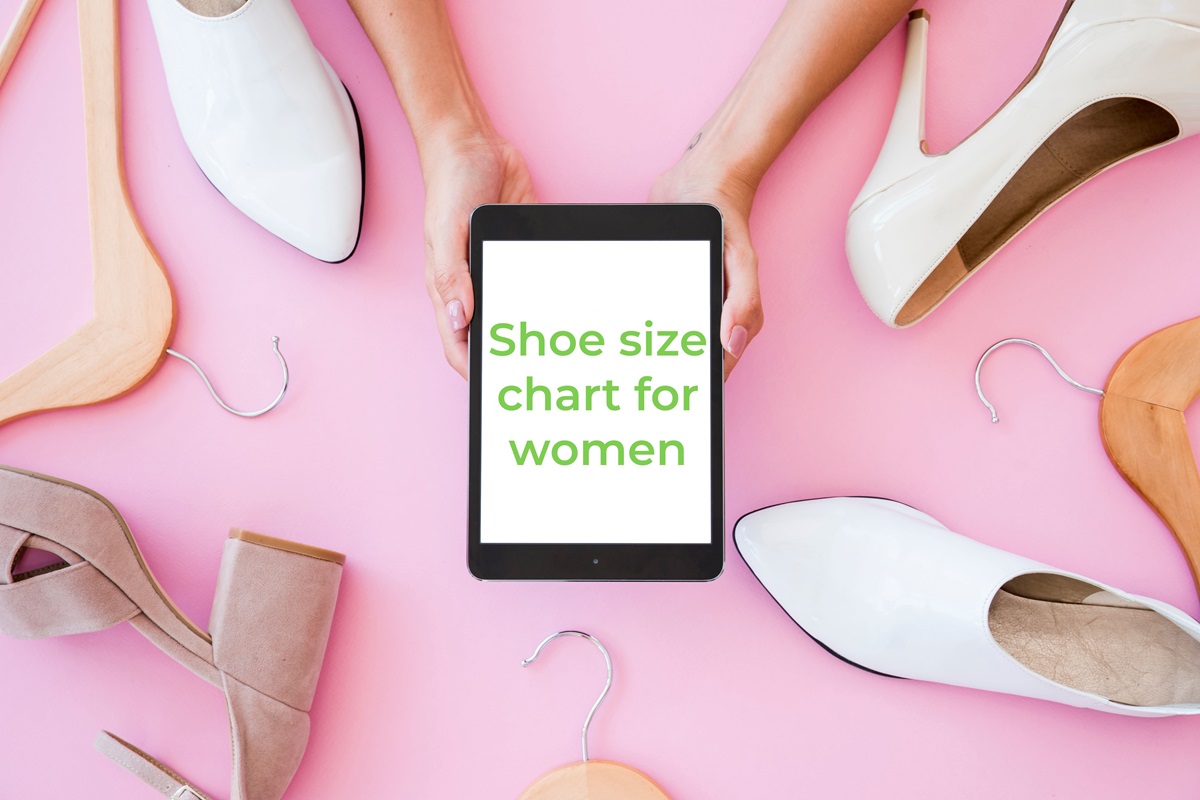 shoe size chart for women